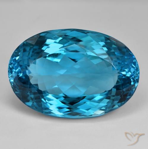 138.23ct طبيعي أزرق لندنى توباز, بيضوي, IF