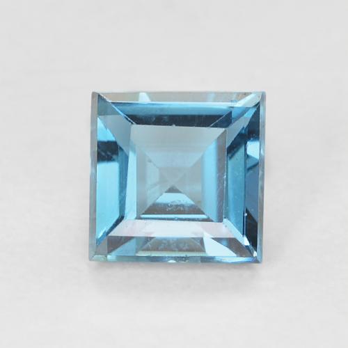 0.79ct طبيعي أزرق لندنى توباز, مربع, VVS