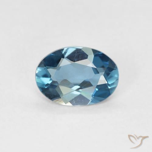 0.70ct طبيعي أزرق لندنى توباز, بيضوي, VVS