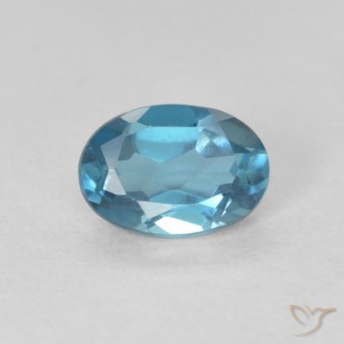 0.65ct طبيعي أزرق لندنى توباز, بيضوي, VVS