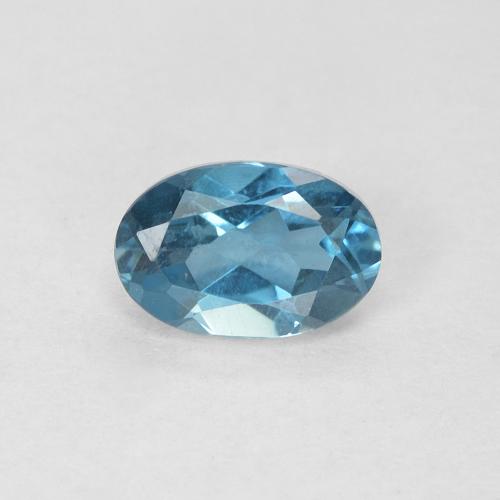 0.62ct طبيعي أزرق لندنى توباز, بيضوي, VVS-VS