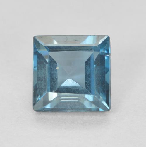 0.79ct طبيعي أزرق لندنى توباز, مربع, VVS