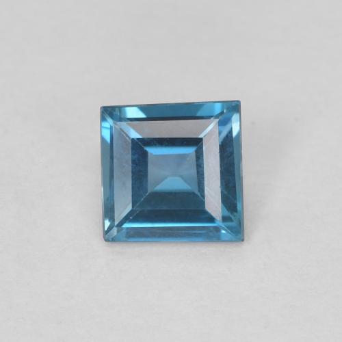 0.63ct طبيعي أزرق لندنى توباز, مربع, VVS-VS