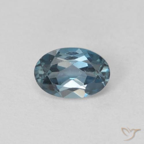 0.64ct طبيعي أزرق لندنى توباز, بيضوي, VVS