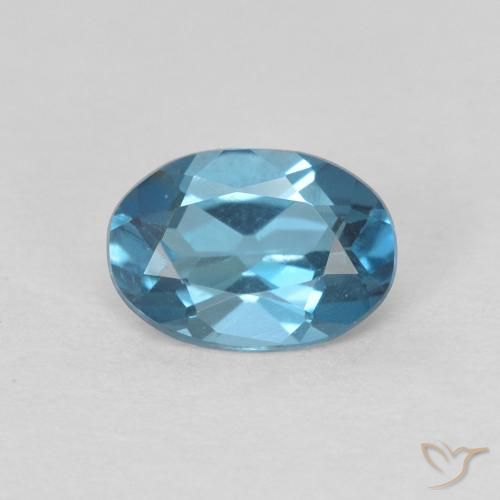 0.82ct طبيعي أزرق لندنى توباز, بيضوي, VVS