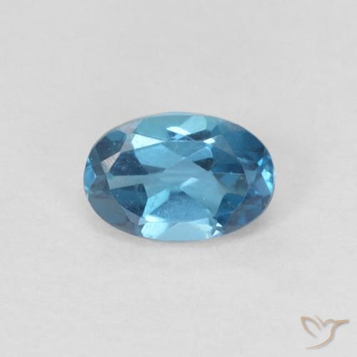 0.72ct طبيعي أزرق لندنى توباز, بيضوي, VVS