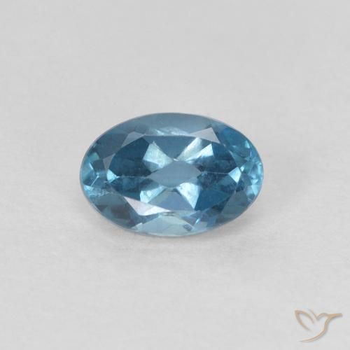 0.70ct طبيعي أزرق لندنى توباز, بيضوي, VVS