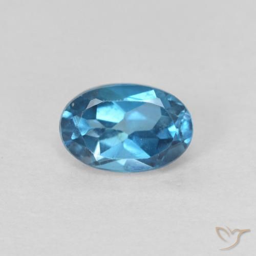 0.68ct طبيعي أزرق لندنى توباز, بيضوي, VVS