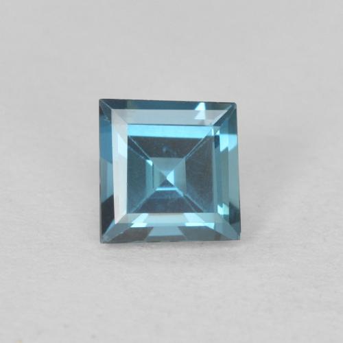0.66ct طبيعي أزرق لندنى توباز, مربع, VVS-VS
