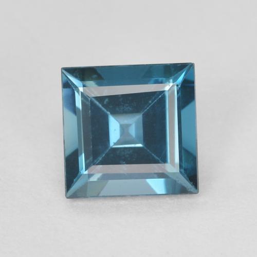 0.70ct طبيعي أزرق لندنى توباز, مربع, VVS