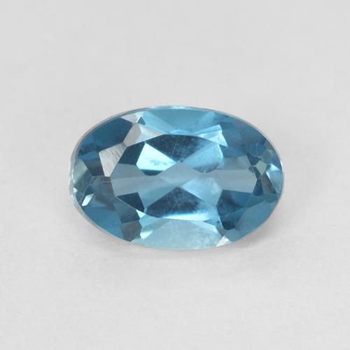 0.64ct طبيعي أزرق لندنى توباز, بيضوي, VVS