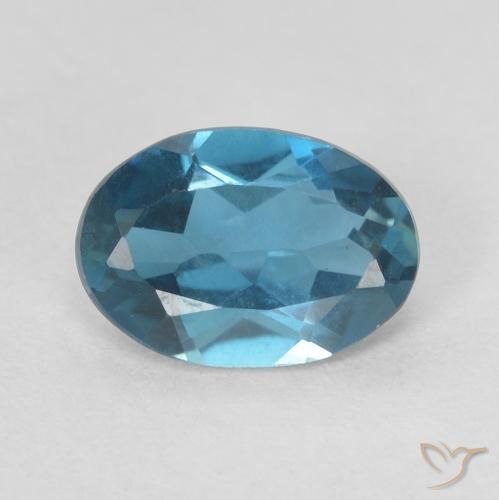 0.71ct طبيعي أزرق لندنى توباز, بيضوي, VVS