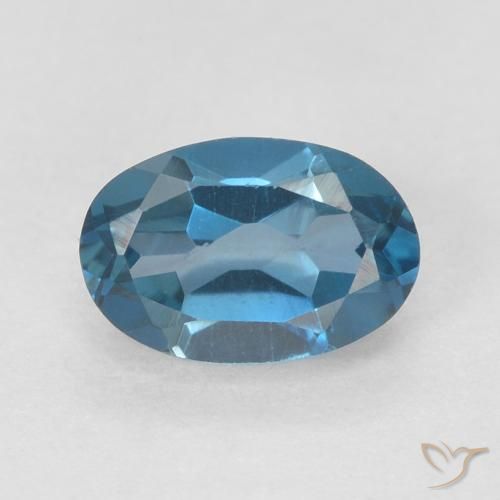 0.62ct طبيعي أزرق لندنى توباز, بيضوي, VVS