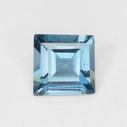 0.59ct طبيعي أزرق لندنى توباز, مربع, VVS-VS