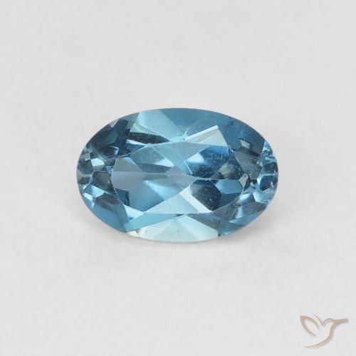 0.66ct طبيعي أزرق لندنى توباز, بيضوي, VVS