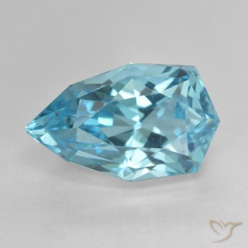 10.85ct طبيعي الأزرق السويسري توباز, شكل الكمثرى, VVS