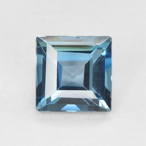 0.77ct طبيعي أزرق لندنى توباز, مربع, VVS-VS