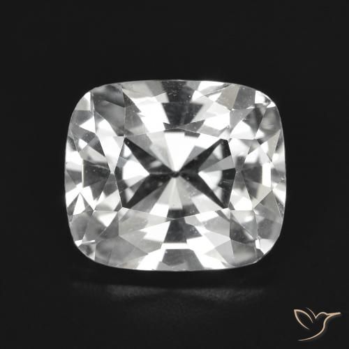 3.81ct طبيعي أبيض شفاف توباز, وسادة, VVS-VS