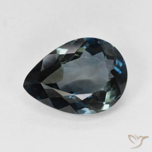 4.54ct طبيعي أزرق منتصف الليل توباز, شكل الكمثرى, VVS