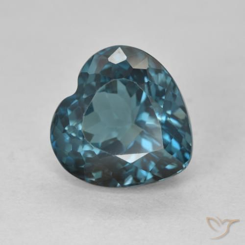5.53ct طبيعي أزرق لندنى توباز, قلب, VVS