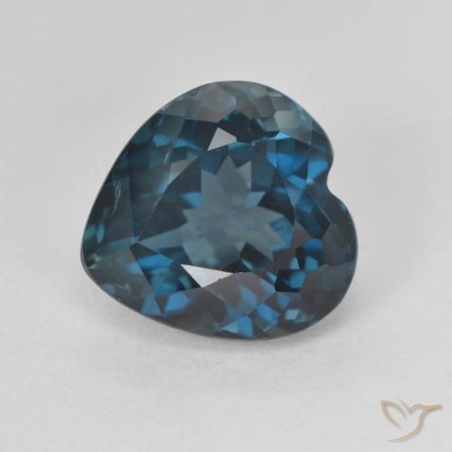 4.55ct طبيعي أزرق لندنى توباز, قلب, VVS-VS