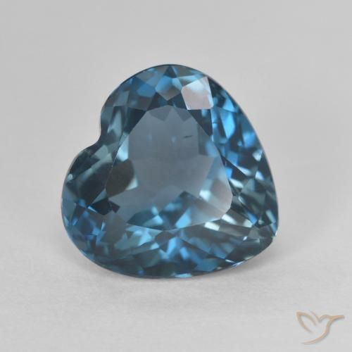4.74ct طبيعي أزرق لندنى توباز, قلب, VVS-VS