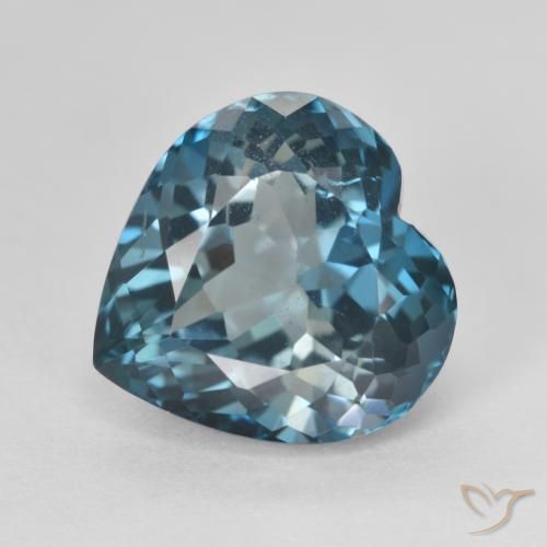 5.87ct طبيعي أزرق لندنى توباز, قلب, قليلا جدا