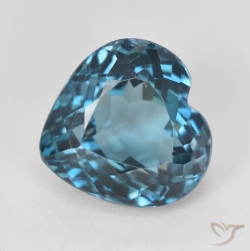 5.23ct طبيعي أزرق لندنى توباز, قلب, قليلا جدا