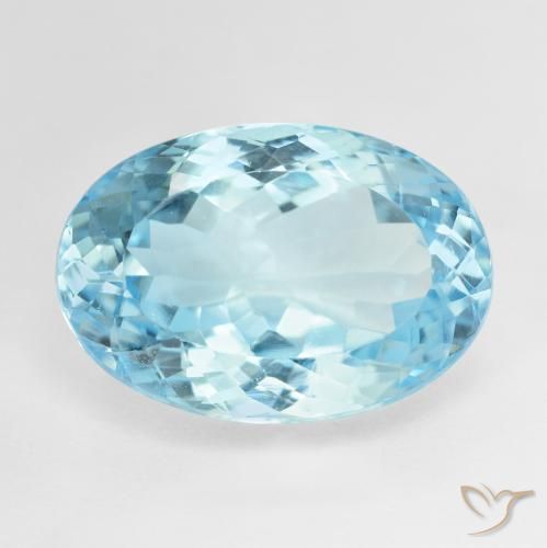20.66ct طبيعي أزرق سماوى توباز, بيضوي, VVS-VS