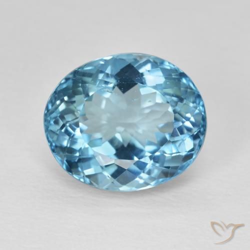8.17ct طبيعي الأزرق السويسري توباز, بيضوي, VVS-VS
