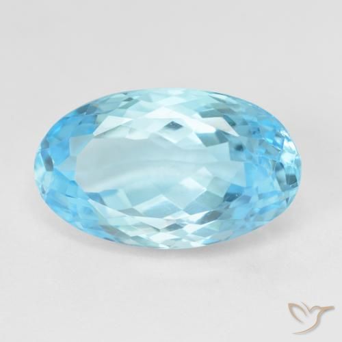 10.88ct طبيعي الأزرق السويسري توباز, بيضوي, VVS