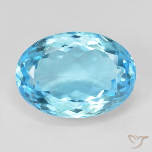 14.91ct طبيعي الأزرق السويسري توباز, بيضوي, VVS