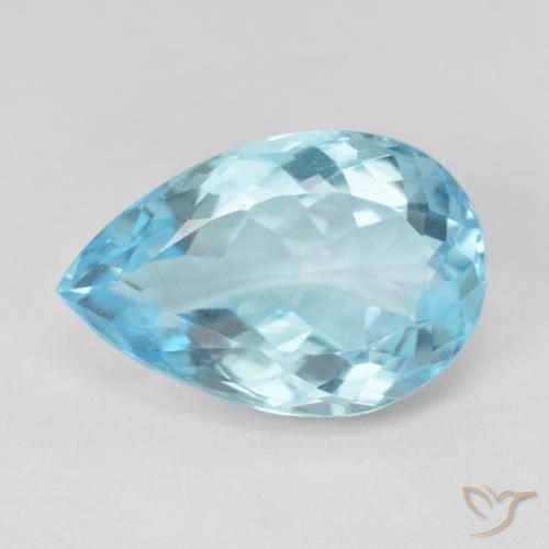 10.12ct طبيعي أزرق سماوى توباز, شكل الكمثرى, VVS