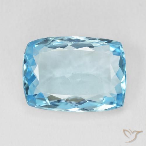 9.61ct طبيعي الأزرق السويسري توباز, وسادة, VVS