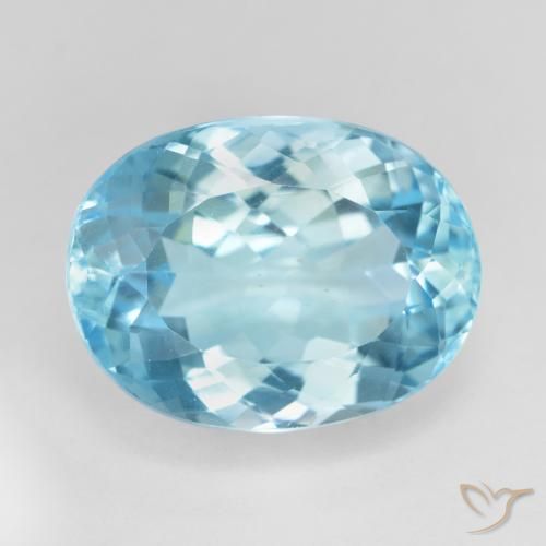 16.94ct طبيعي أزرق سماوى توباز, بيضوي, قليلا جدا