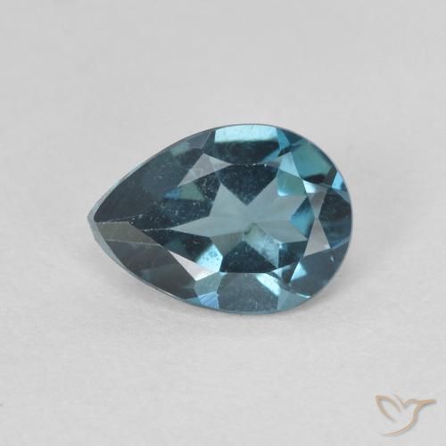 0.76ct طبيعي أزرق لندنى توباز, شكل الكمثرى, VVS-VS