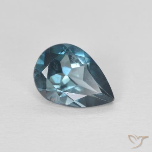 0.83ct طبيعي أزرق لندنى توباز, شكل الكمثرى, VVS