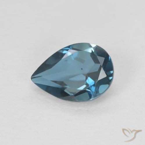 0.85ct طبيعي أزرق لندنى توباز, شكل الكمثرى, VVS