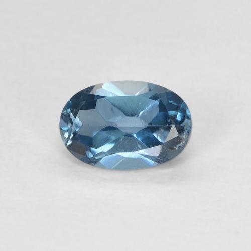 0.66ct طبيعي أزرق لندنى توباز, بيضوي, قليلا جدا