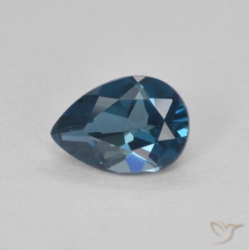 0.86ct طبيعي أزرق لندنى توباز, شكل الكمثرى, VVS-VS