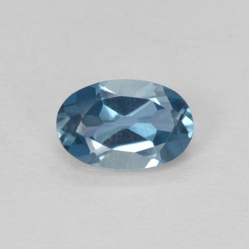 0.57ct طبيعي أزرق لندنى توباز, بيضوي, VVS-VS
