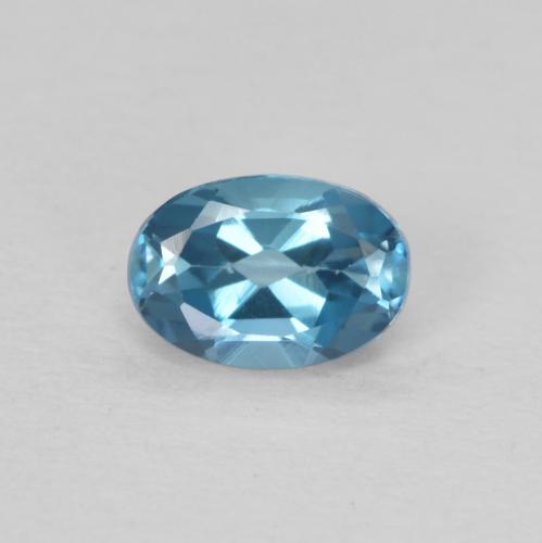 0.59ct طبيعي أزرق لندنى توباز, بيضوي, قليلا جدا
