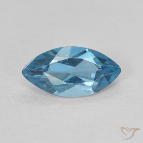 0.65ct طبيعي أزرق لندنى توباز, ماركيز, قليلا جدا