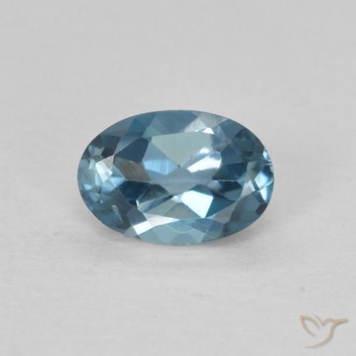 0.68ct طبيعي أزرق لندنى توباز, بيضوي, قليلا جدا