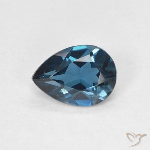 0.79ct طبيعي أزرق لندنى توباز, شكل الكمثرى, VVS-VS