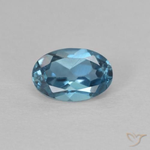 0.64ct طبيعي أزرق لندنى توباز, بيضوي, VVS