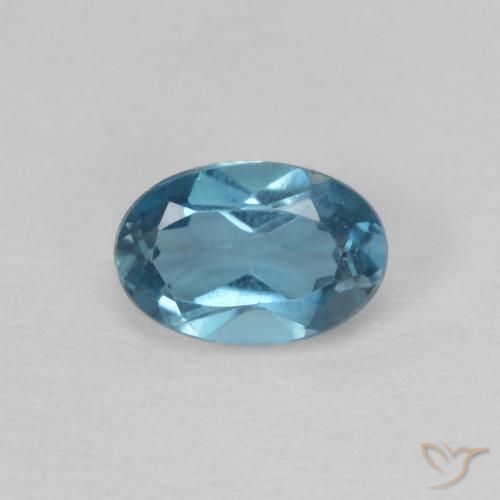 0.67ct طبيعي أزرق لندنى توباز, بيضوي, VVS