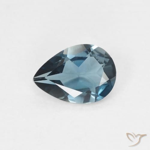 0.68ct طبيعي أزرق لندنى توباز, شكل الكمثرى, VVS