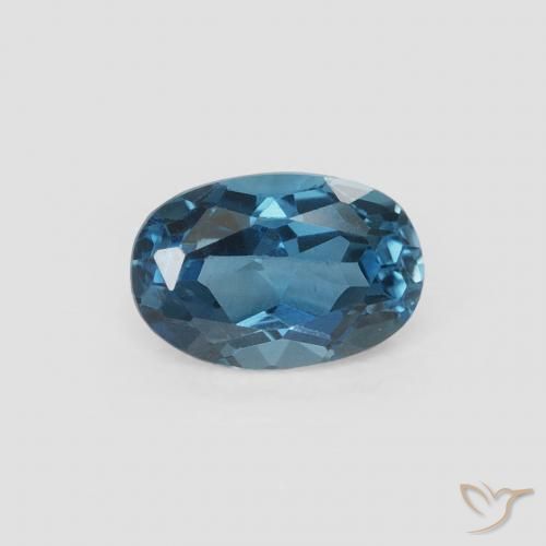 0.61ct طبيعي أزرق لندنى توباز, بيضوي, VVS-VS