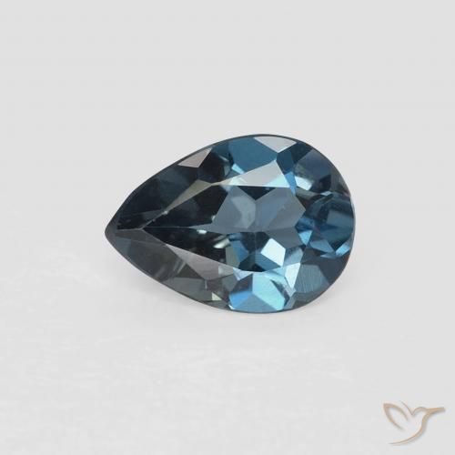 0.71ct طبيعي أزرق لندنى توباز, شكل الكمثرى, VVS-VS